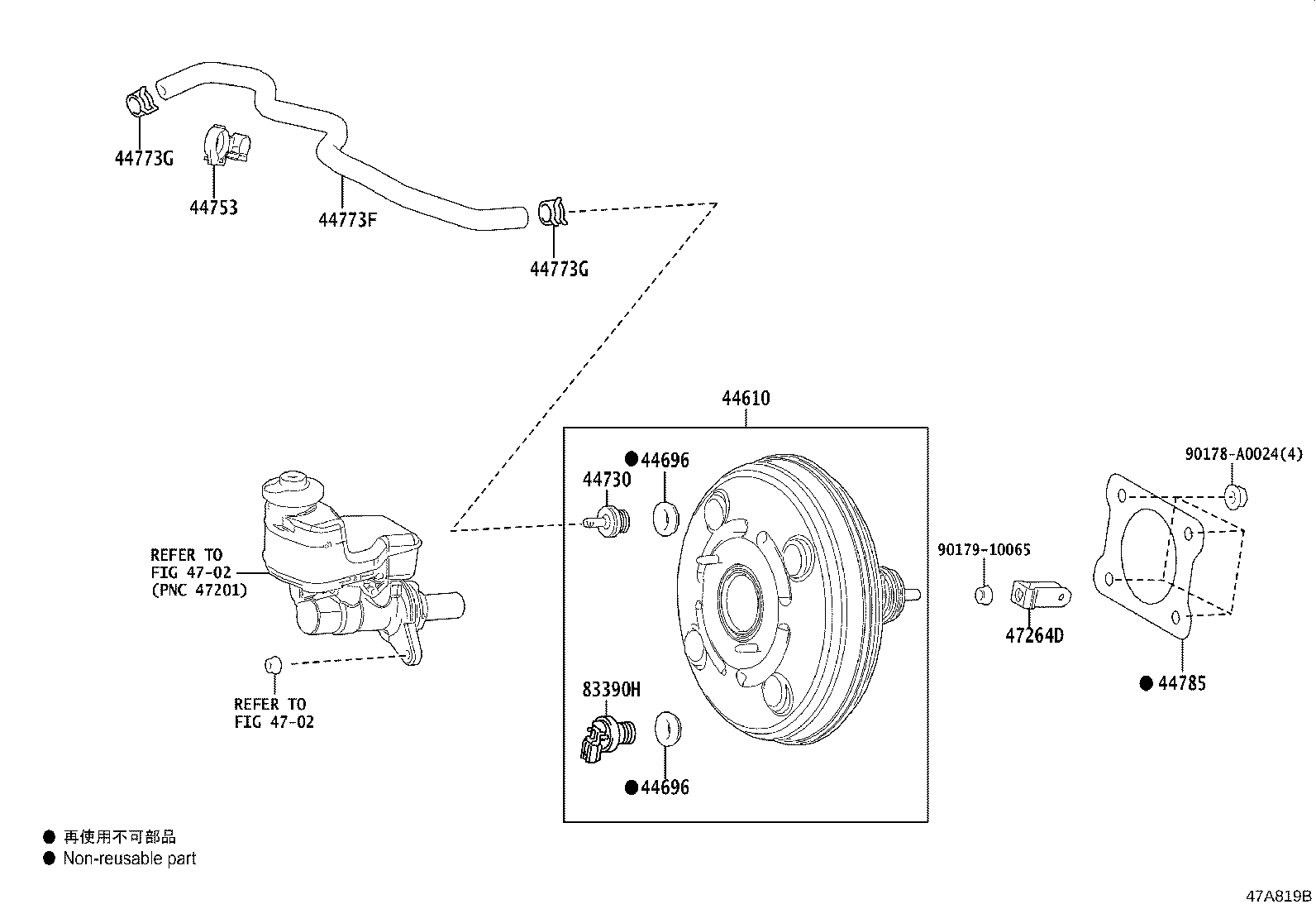 44610-07170 BOOSTER ASSY, BRAKE product image