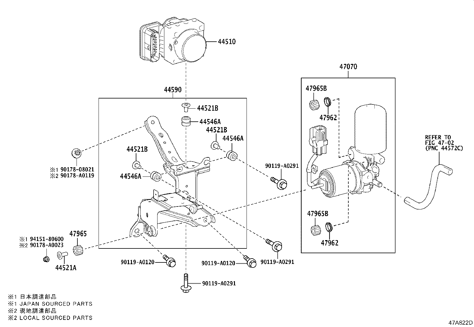 44050-06250 ACTUATOR ASSY, BRAKE product image