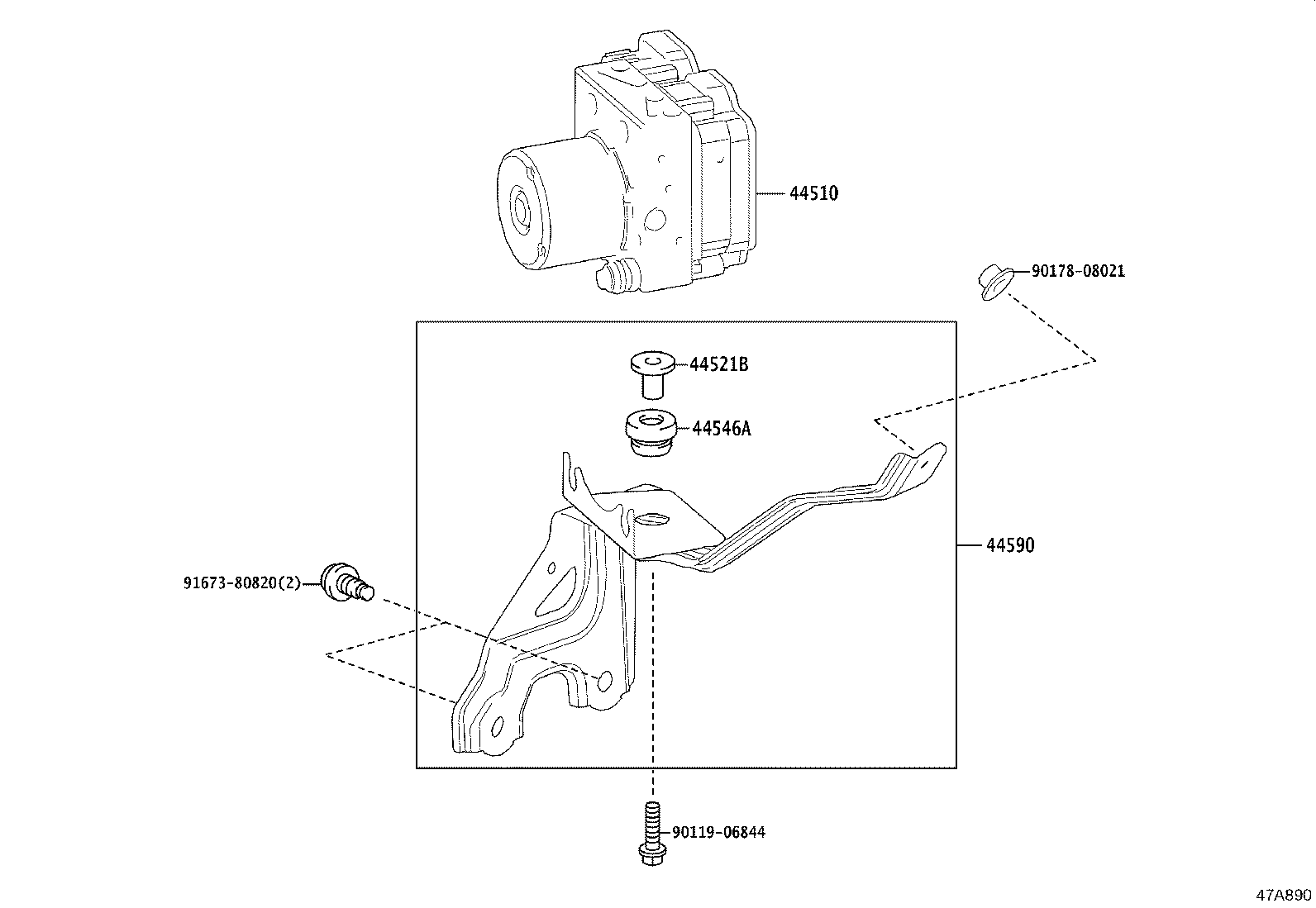 44050-33710 ACTUATOR ASSY, BRAKE product image