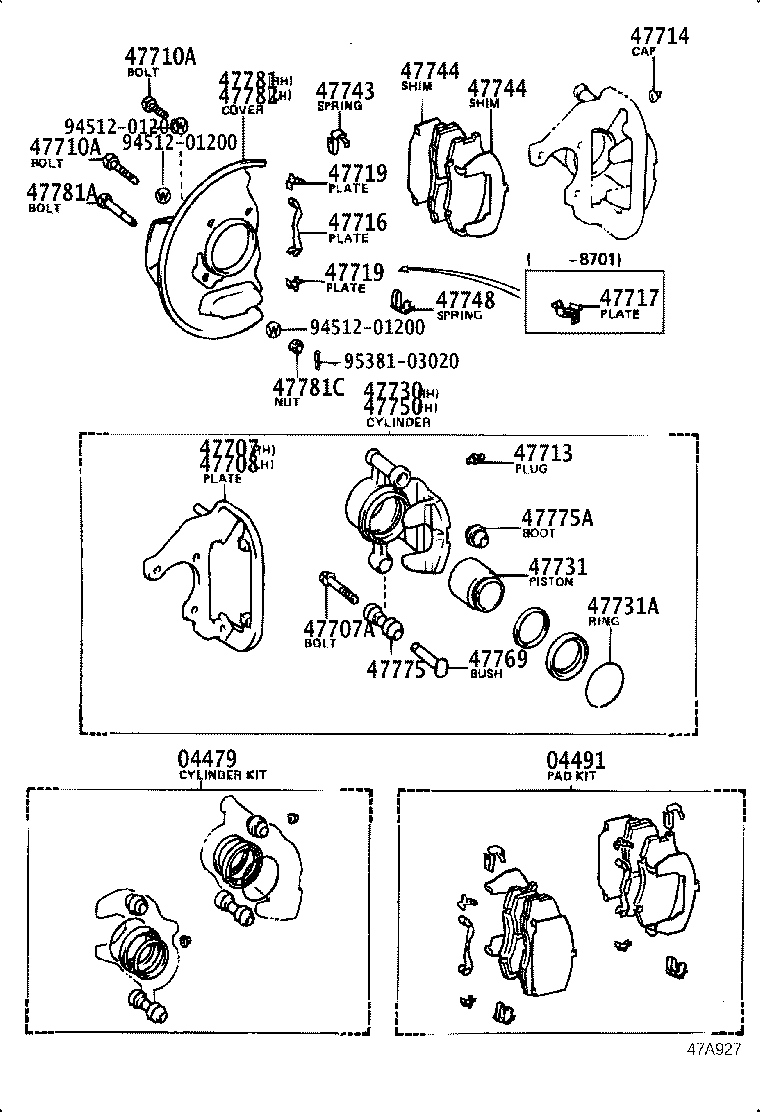 04465-28190 PAD KIT, DISC BRAKE, FRONT product image