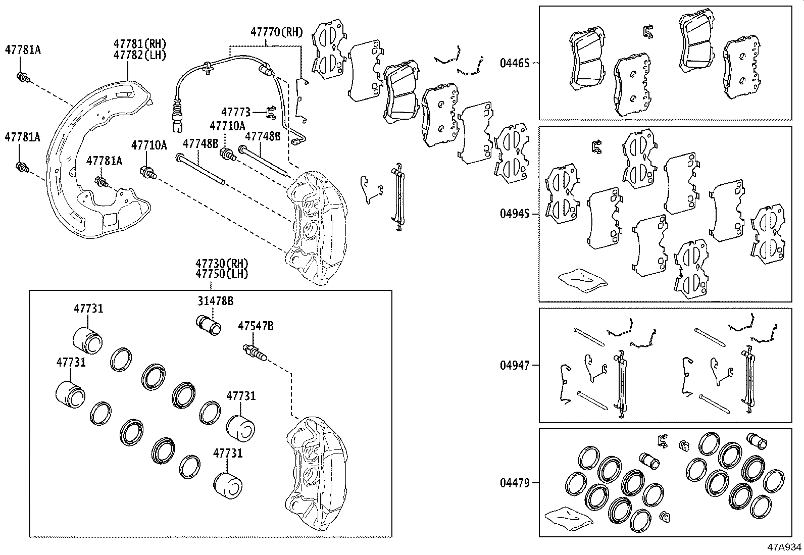 04465-50280 PAD KIT, DISC BRAKE, FRONT product image