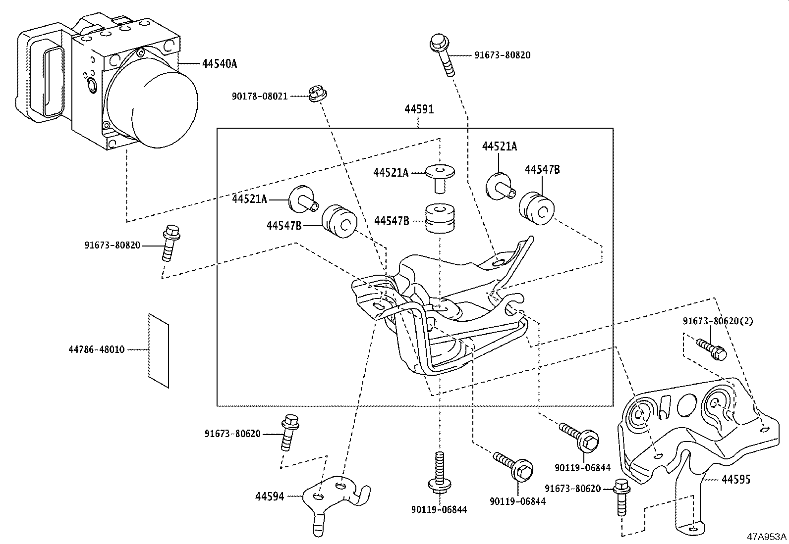 44050-50581 ACTUATOR ASSY, BRAKE product image