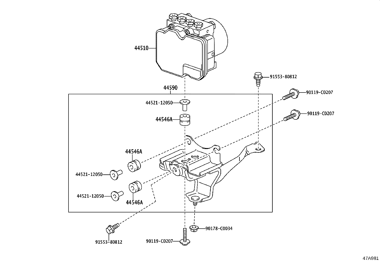 44050-0N010 ACTUATOR ASSY, BRAKE product image
