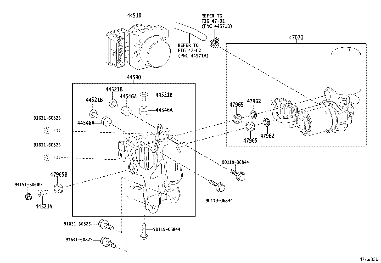44590-15020 BRACKET ASSY, BRAKE ACTUATOR product image