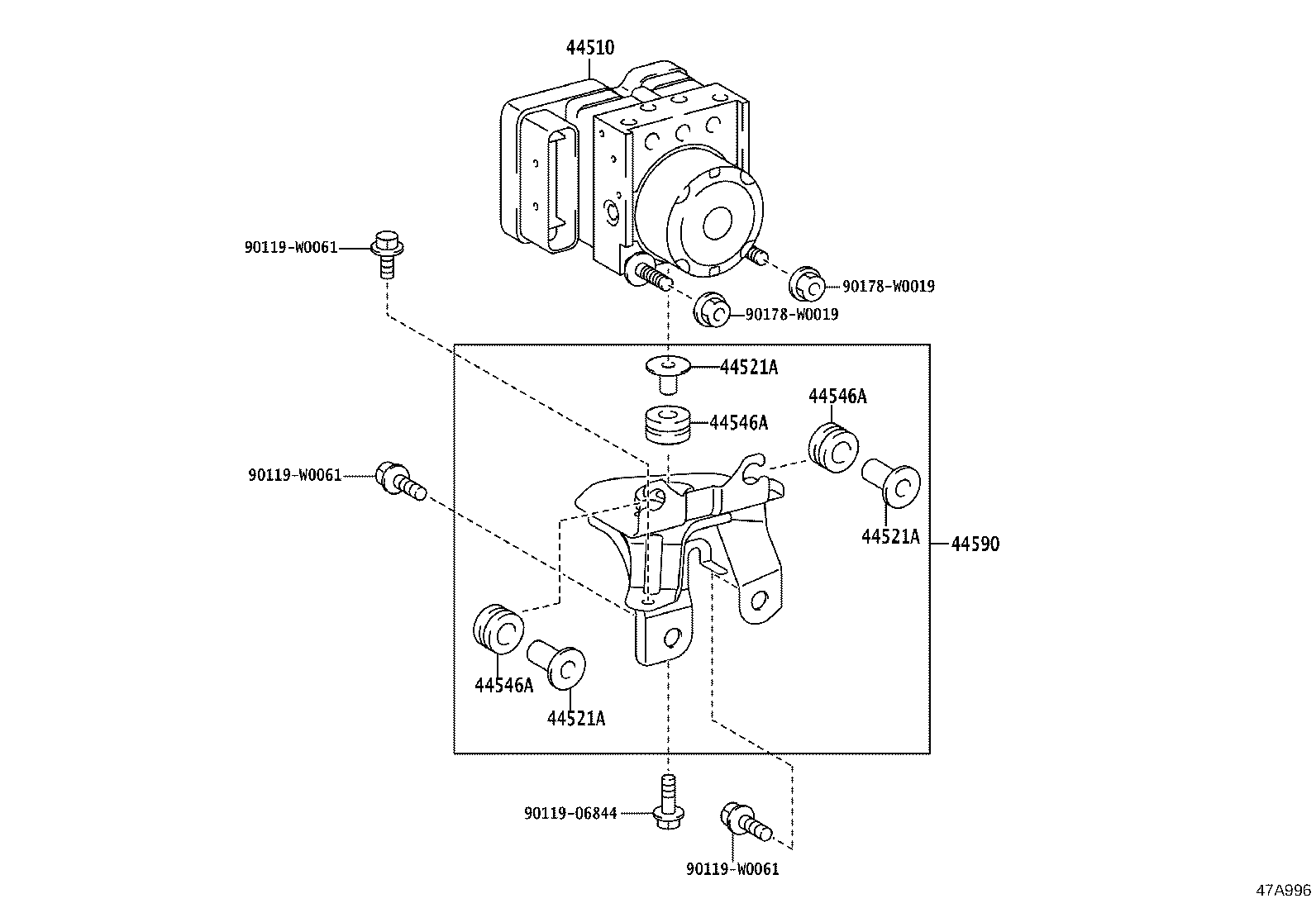 44050-0DA80 ACTUATOR ASSY, BRAKE product image