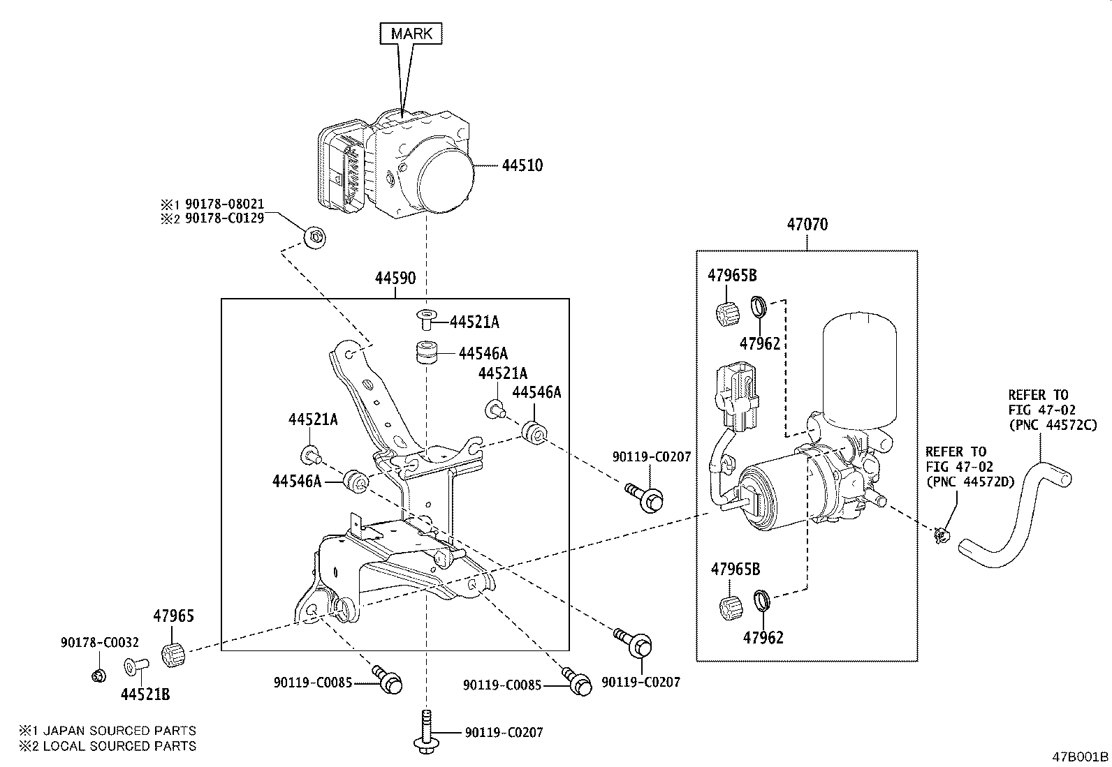 44590-06350 BRACKET ASSY, BRAKE ACTUATOR product image