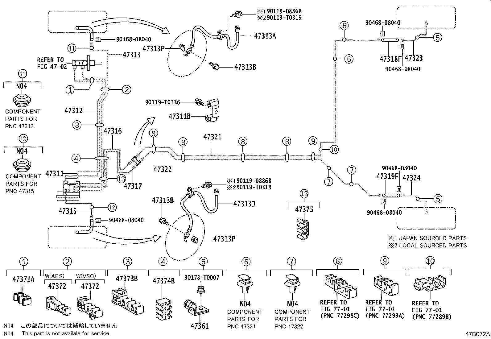 44507-0D050 BRACKET ASSY, BRAKE ACTUATOR product image