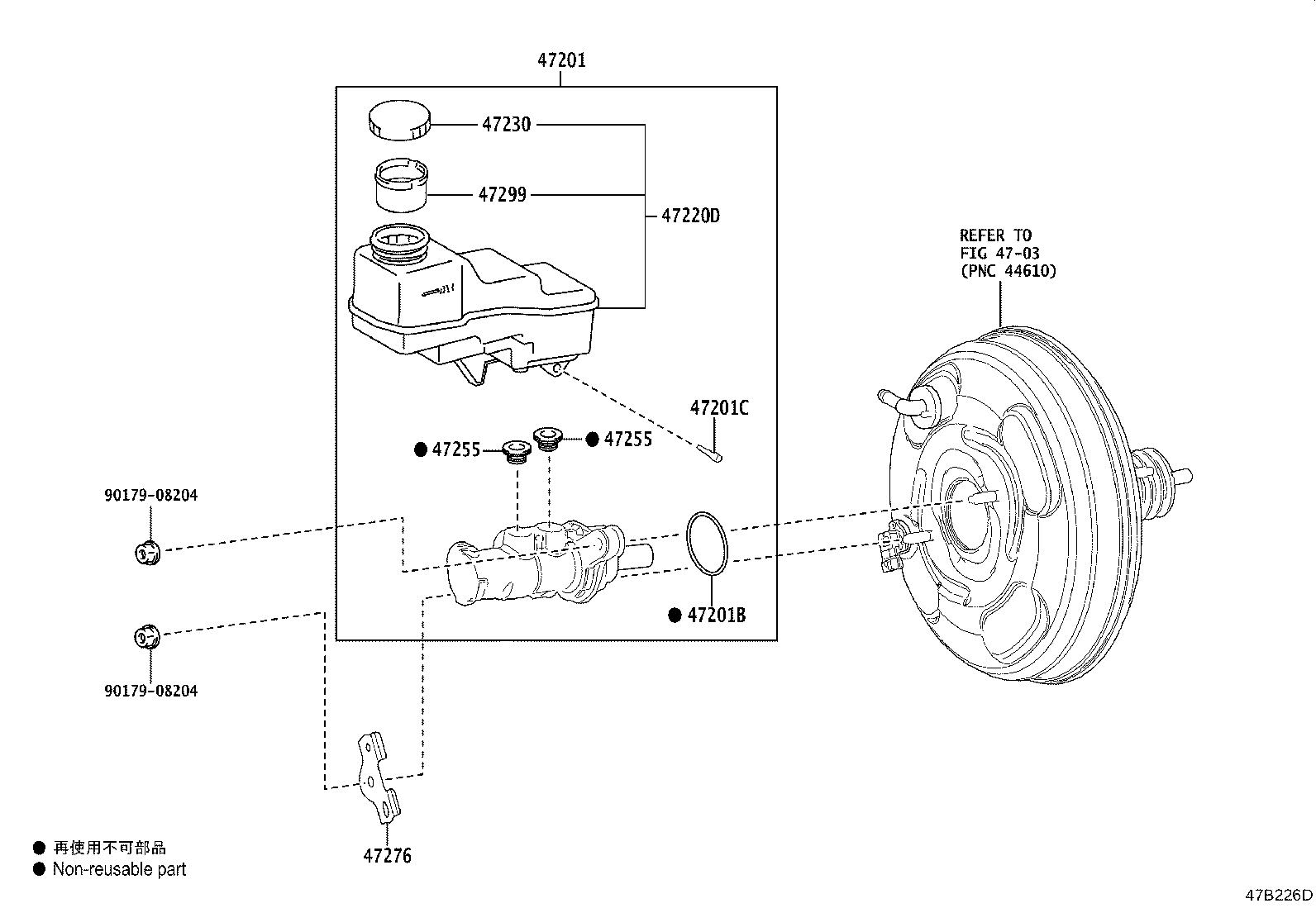 47050-F4100 BRAKE BOOSTER ASSY, W/MASTER CYLINDER product image
