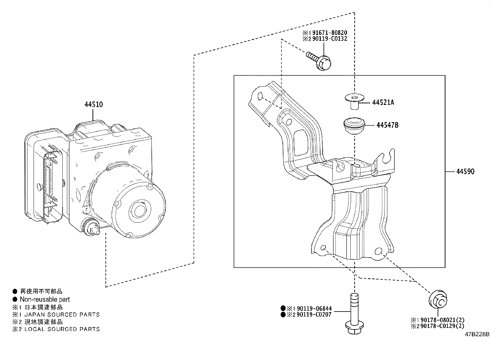 44590-F4060 BRACKET ASSY, BRAKE ACTUATOR product image