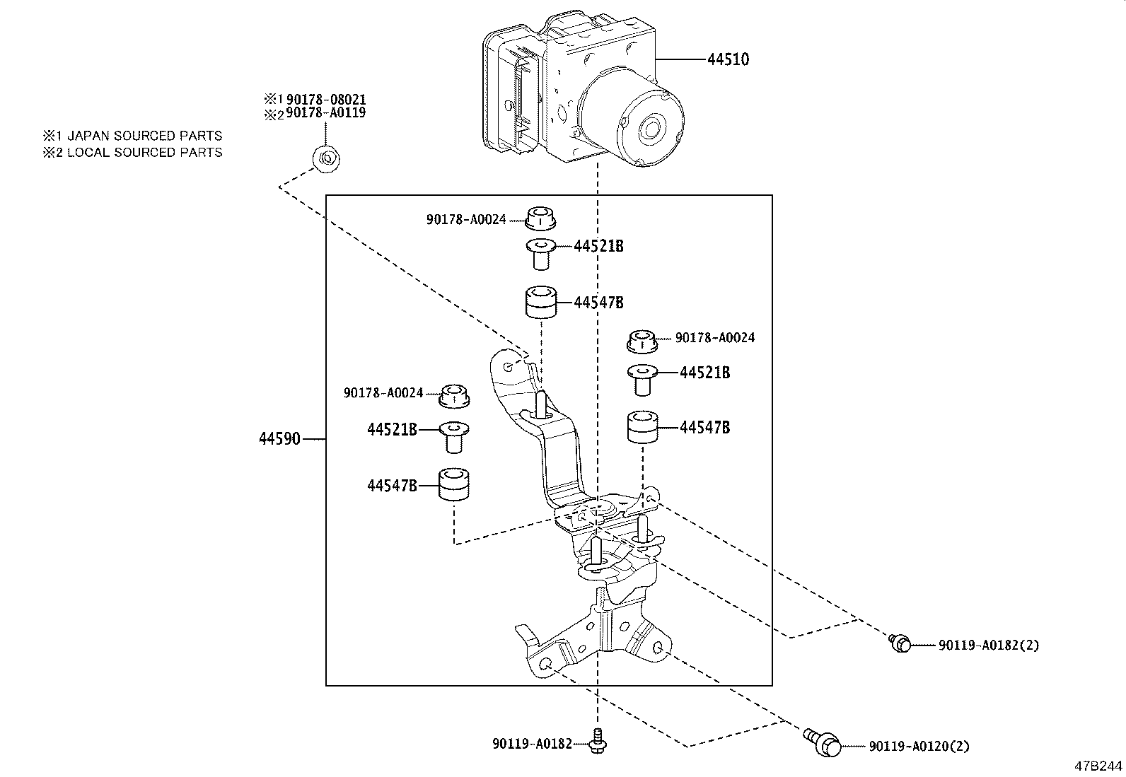 44050-06550 ACTUATOR ASSY, BRAKE product image