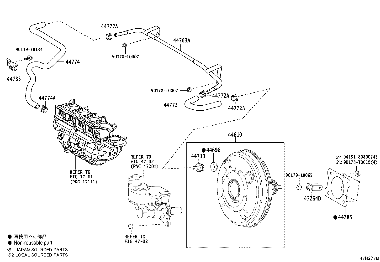 44773-06230 HOSE, UNION TO CHECK VALVE product image