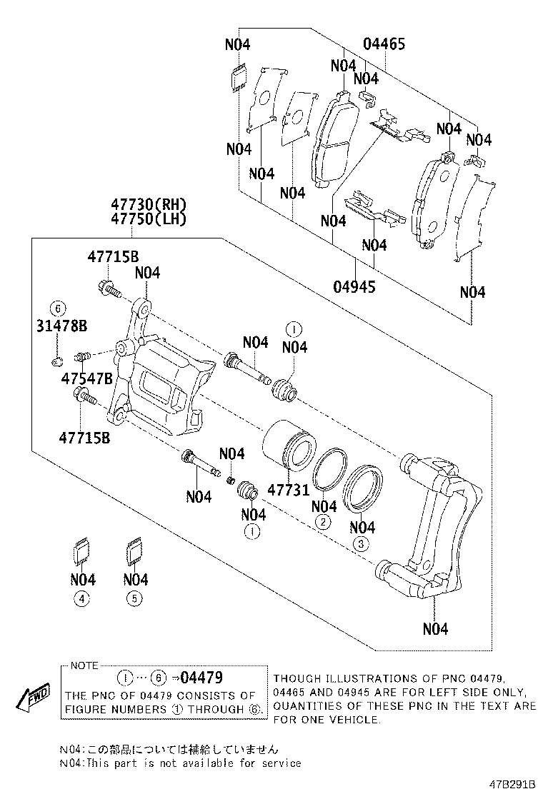 04465-WB001 PAD KIT, DISC BRAKE, FRONT product image