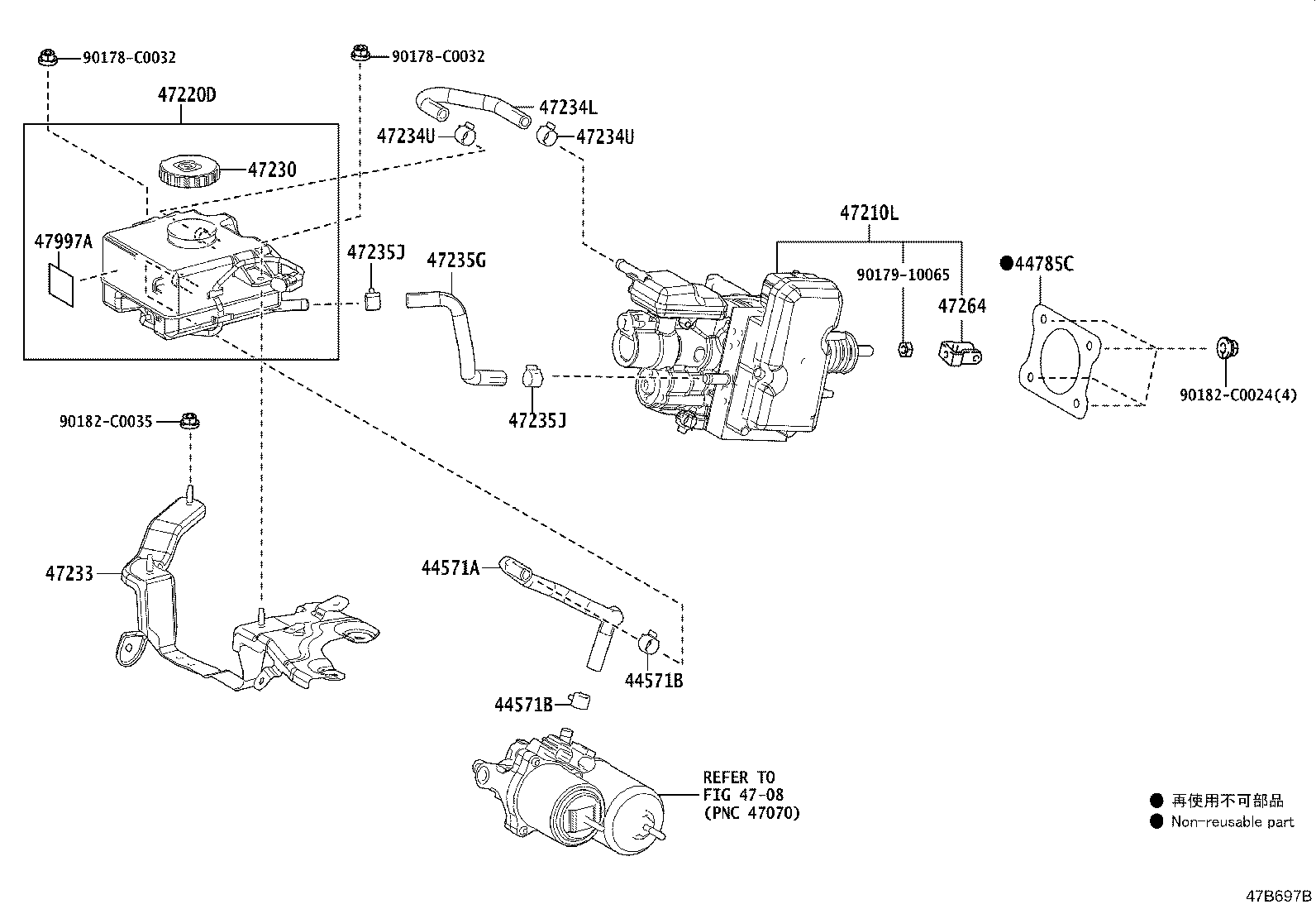 47050-02090 BRAKE BOOSTER ASSY, W/MASTER CYLINDER product image