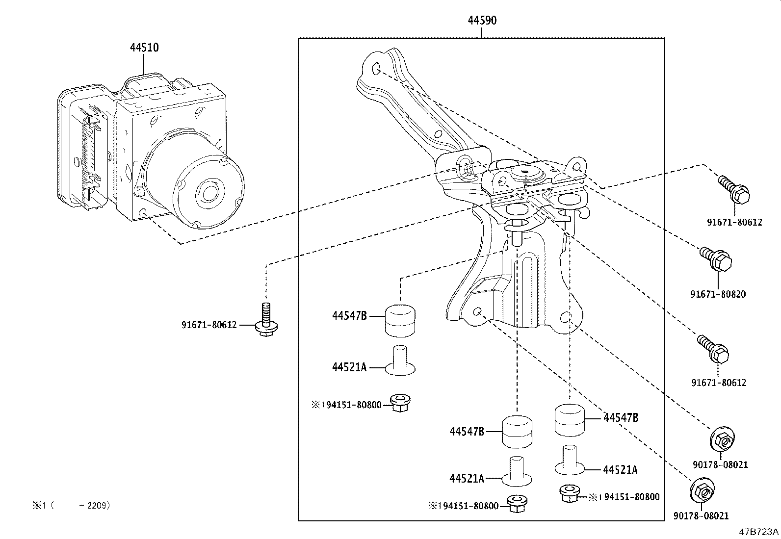 44050-12J40 ACTUATOR ASSY, BRAKE product image