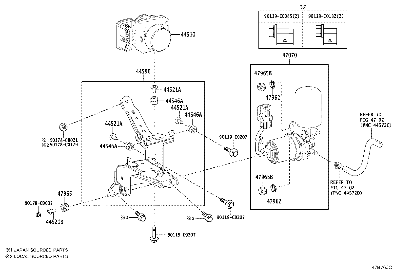 44590-07040 BRACKET ASSY, BRAKE ACTUATOR product image