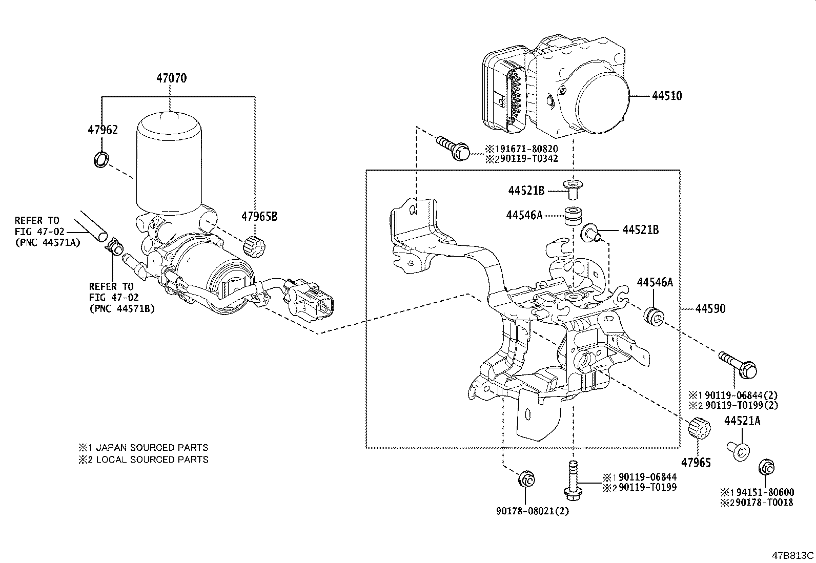 44590-02520 BRACKET ASSY, BRAKE ACTUATOR product image