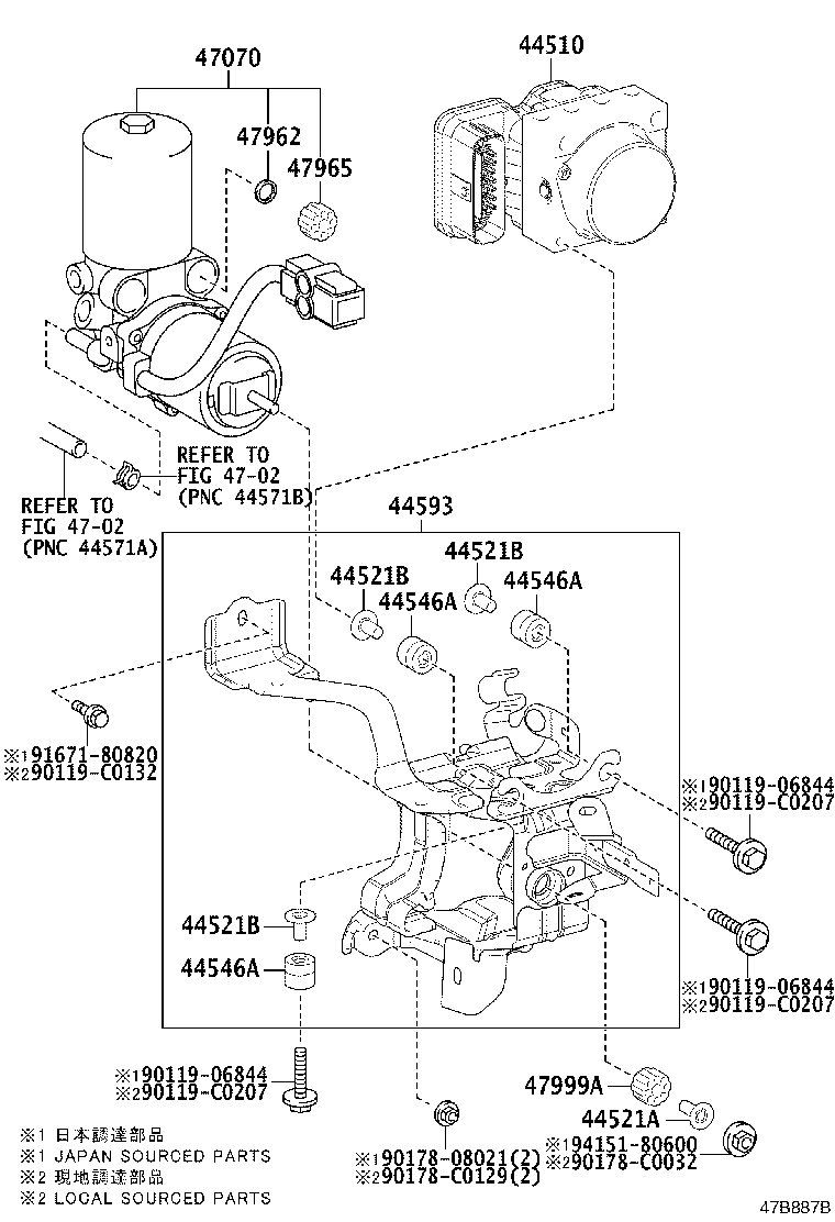 44590-02540 BRACKET, BRAKE ACTUATOR, NO.3 product image