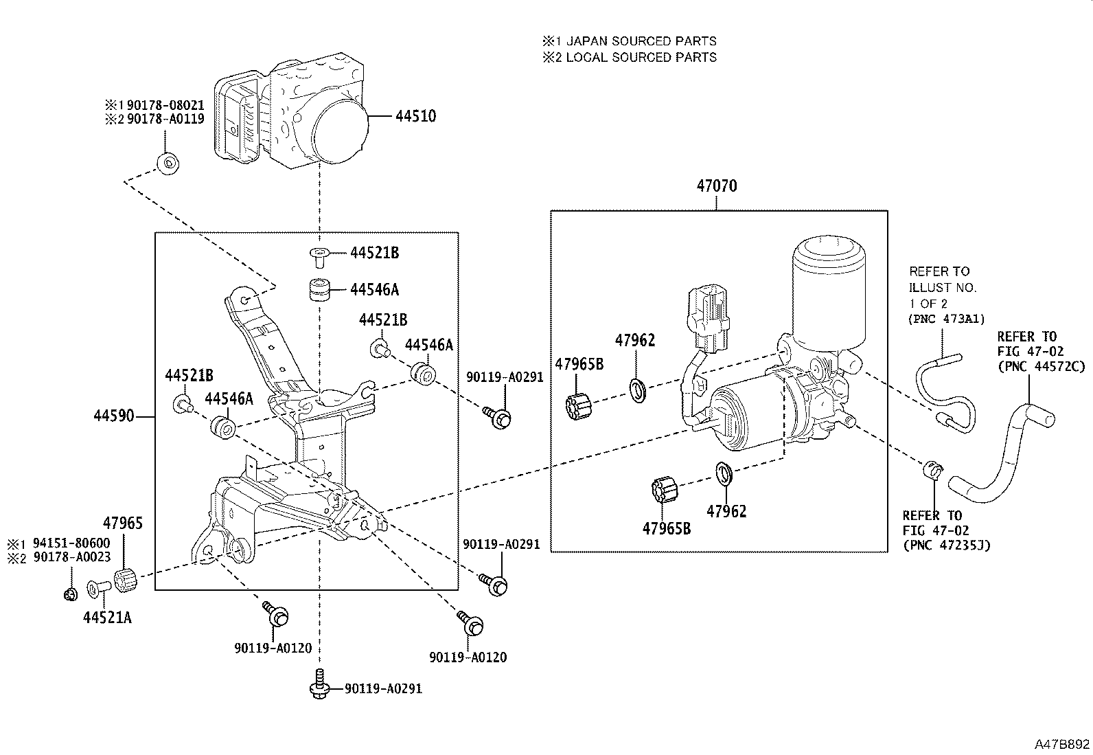 44050-06550 ACTUATOR ASSY, BRAKE product image