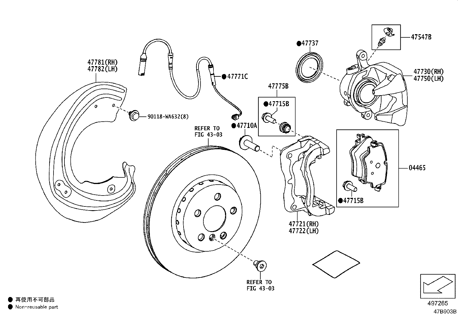 04465-WAA02 PAD KIT, DISC BRAKE, FRONT product image