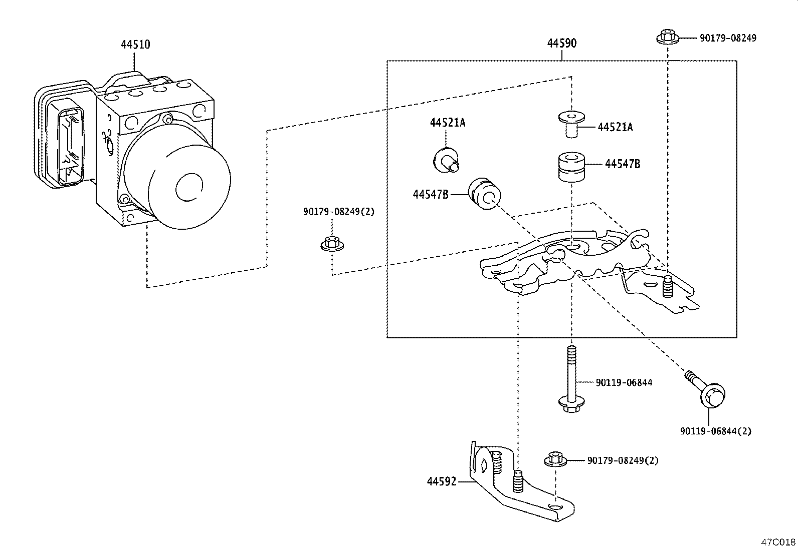 44050-35080 ACTUATOR ASSY, BRAKE product image