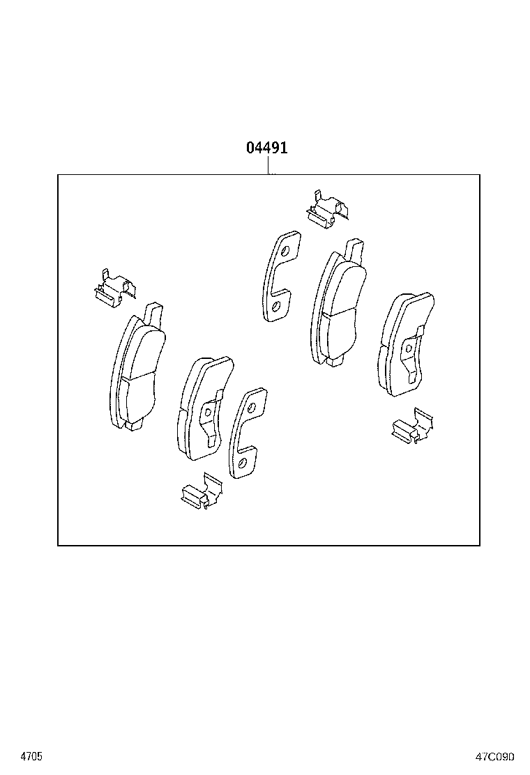 04465-B2180 PAD KIT, DISC BRAKE, FRONT product image