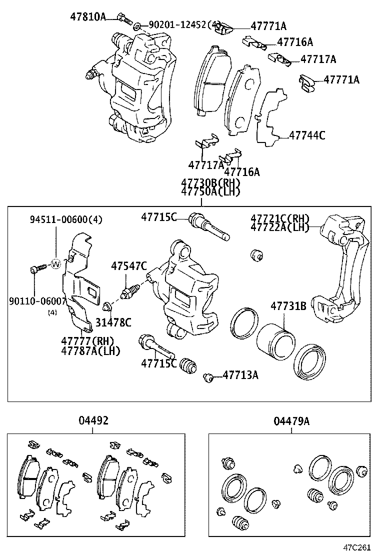 47715-43010 PIN, CYLINDER SLIDE(FOR REAR DISC BRAKE) product image