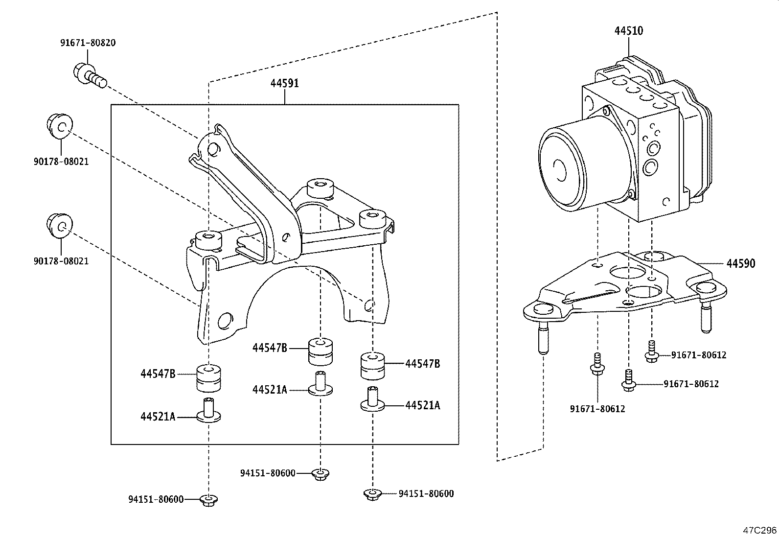 44050-52W50 ACTUATOR ASSY, BRAKE product image