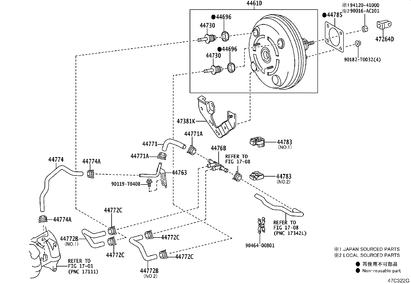 47264-04010 CLEVIS, BRAKE MASTER CYLINDER PUSH ROD product image