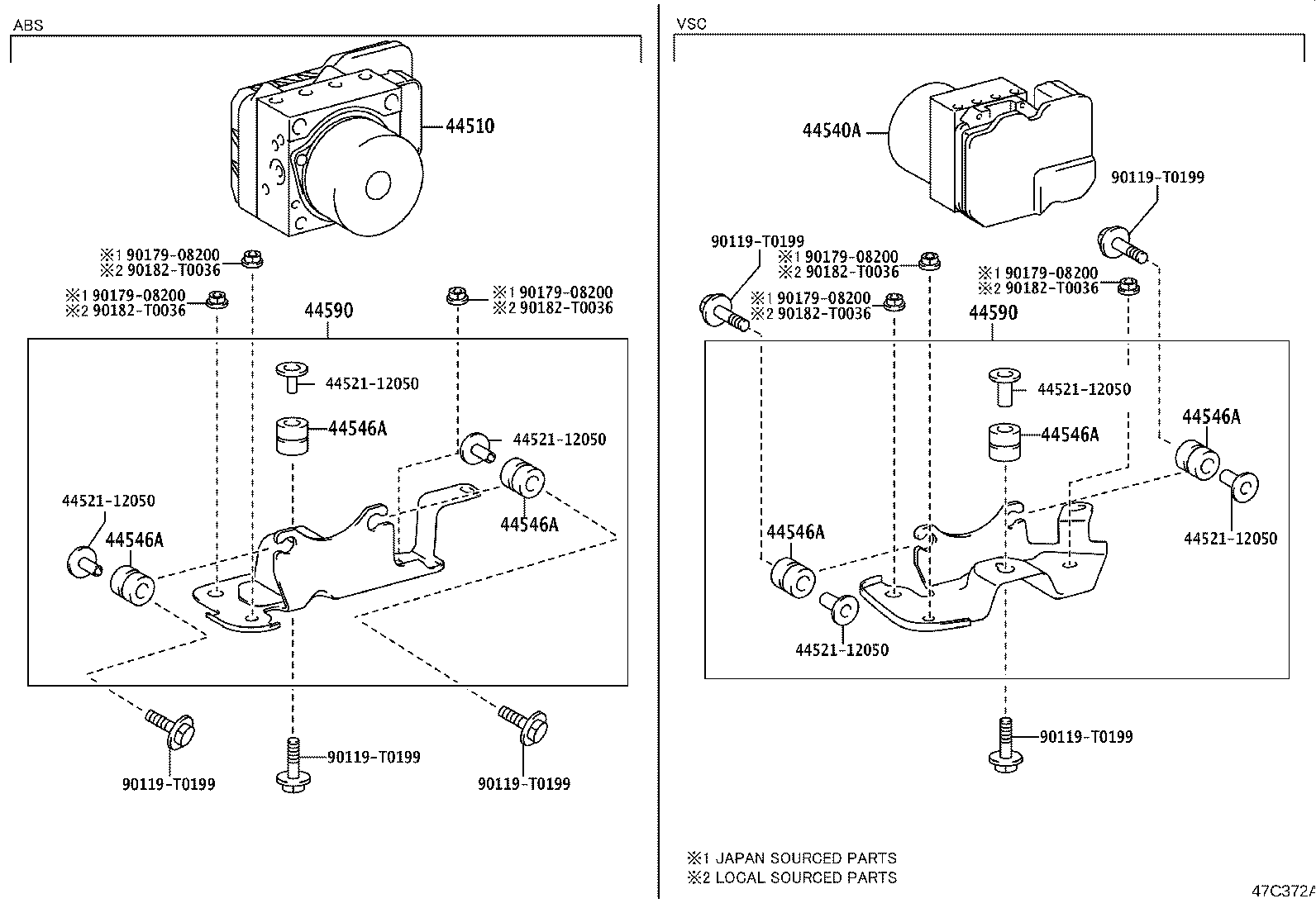 44050-71C00 ACTUATOR ASSY, VSC product image