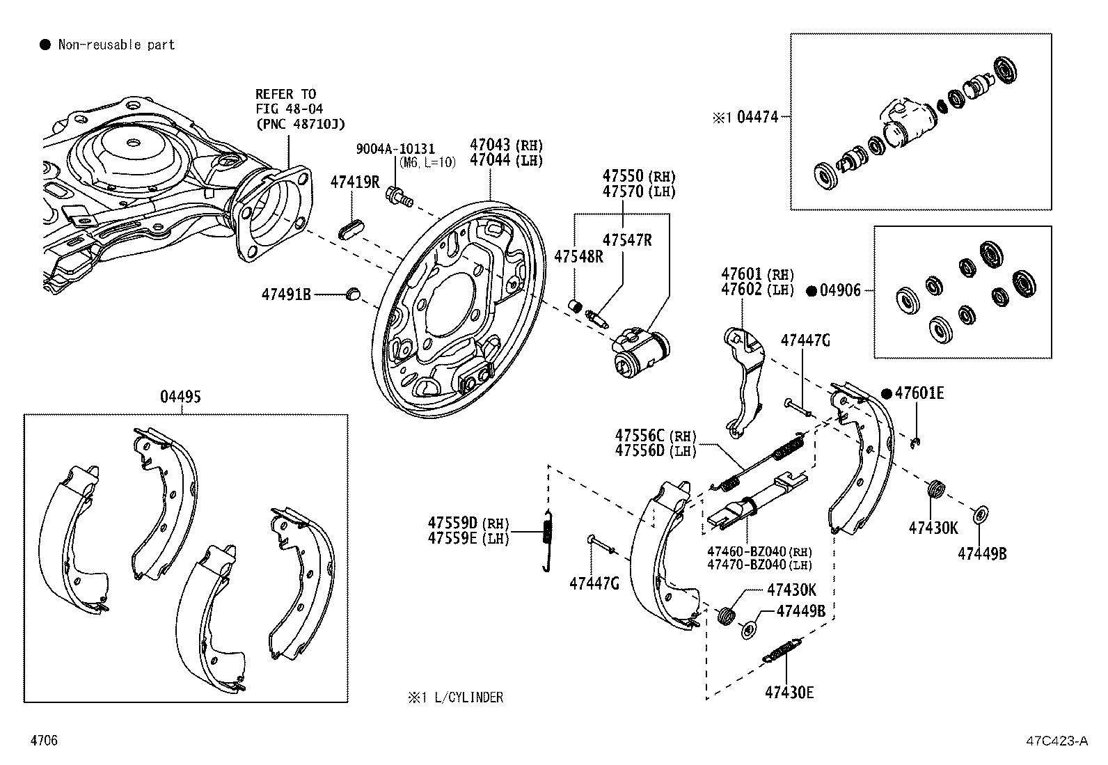 04495-BZ142 SHOE KIT, REAR BRAKE product image