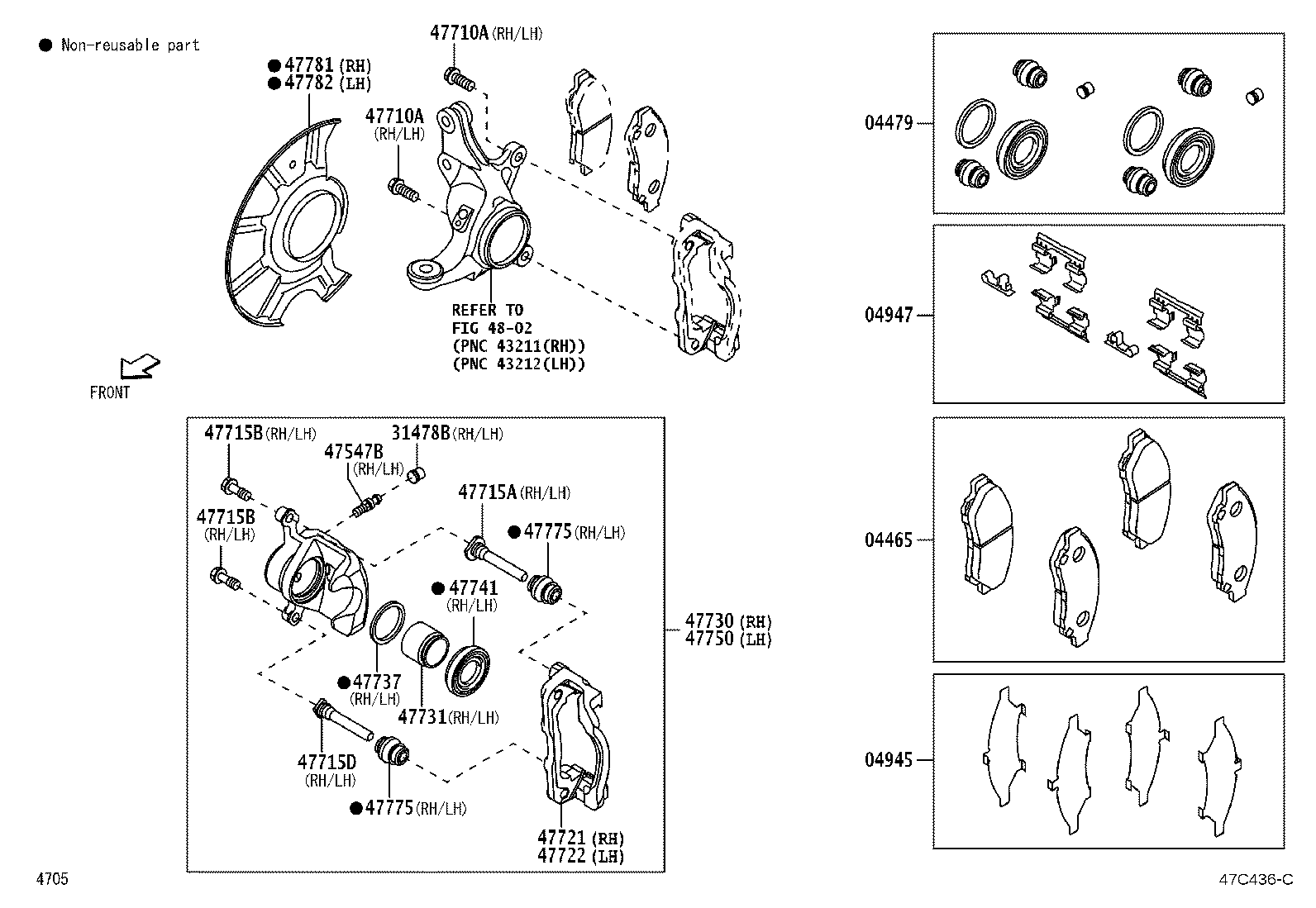 04465-BZ280 PAD KIT, DISC BRAKE, FRONT product image
