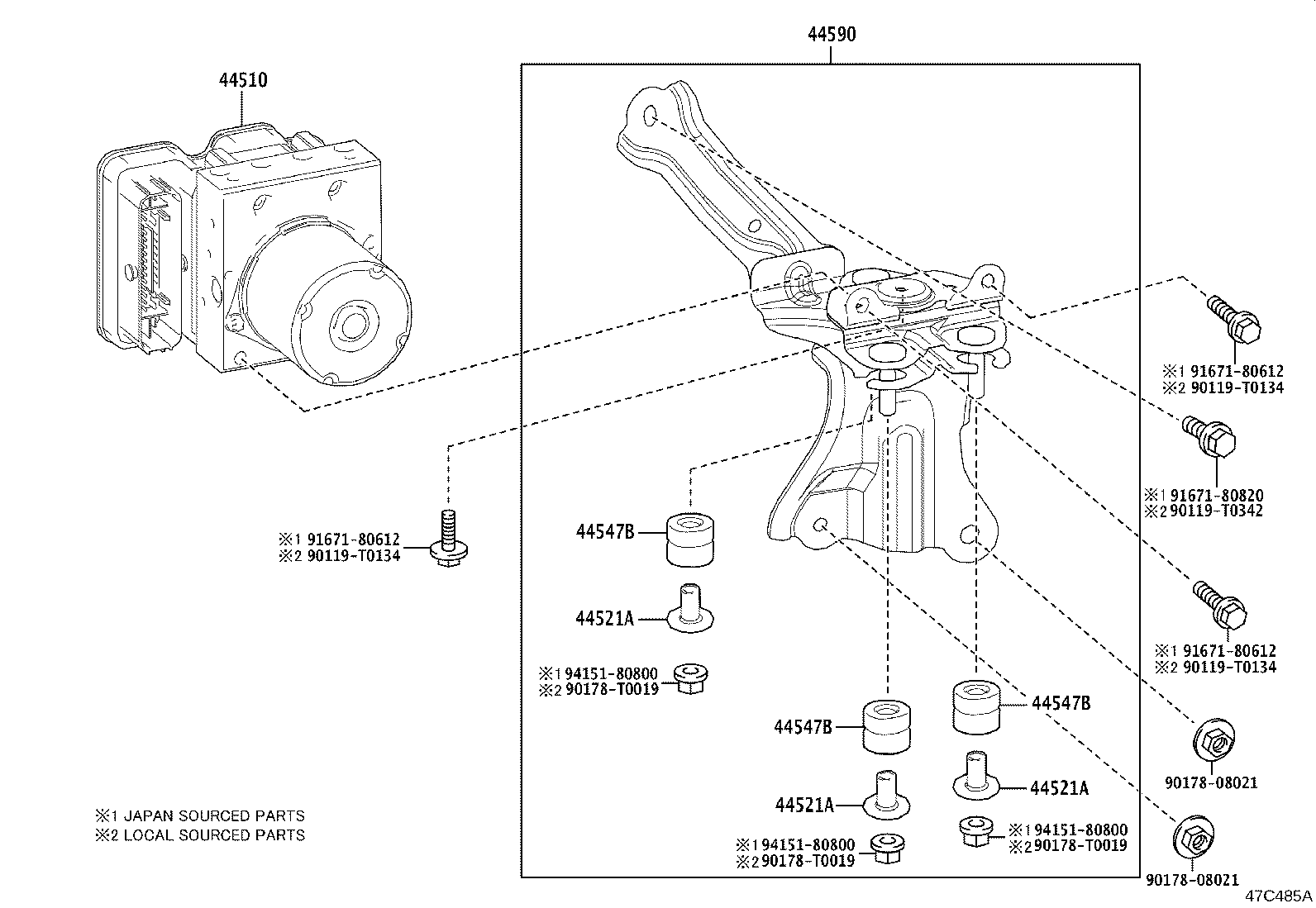 44050-0A420 ACTUATOR ASSY, BRAKE product image