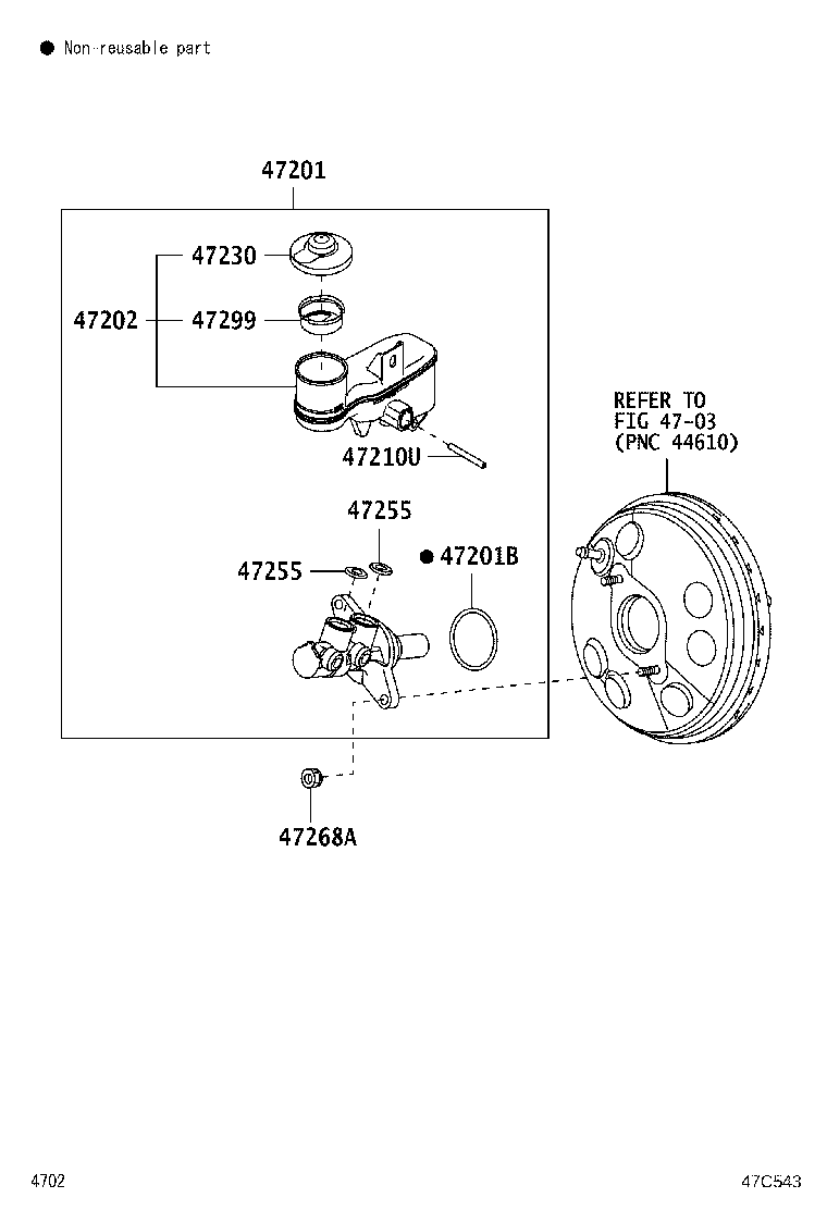 47220-BZ390 RESERVOIR SUB-ASSY, BRAKE MASTER CYLINDER product image