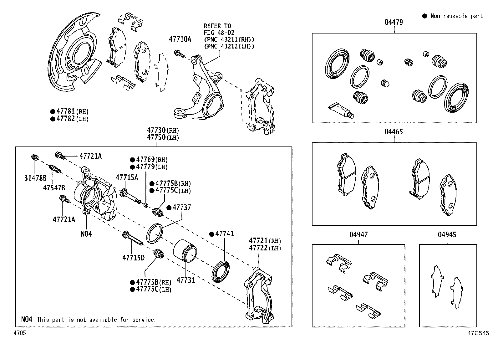 04465-BZ250 PAD KIT, DISC BRAKE, FRONT product image