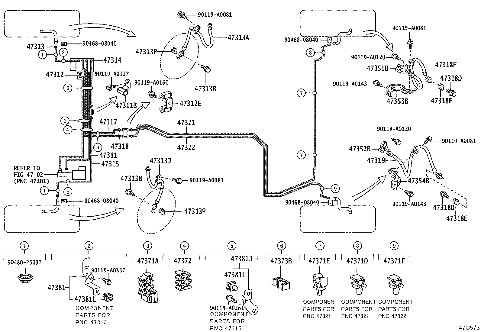 44050-07250 ACTUATOR ASSY, BRAKE product image