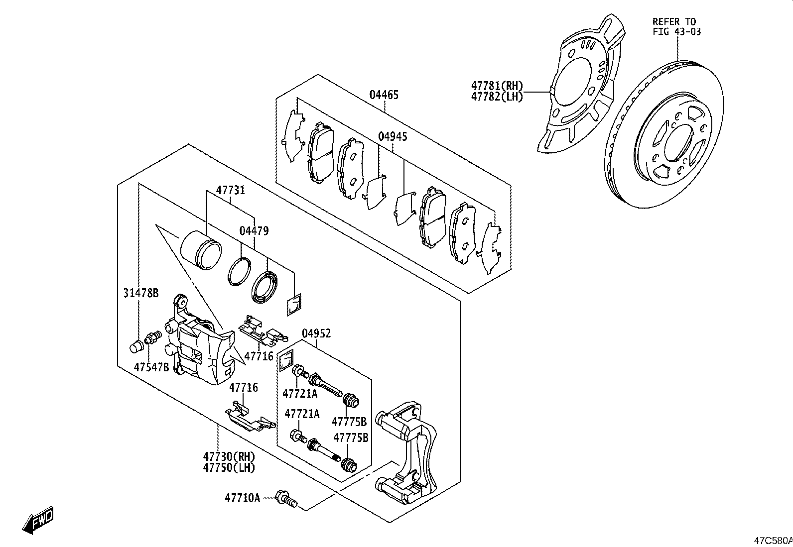 04465-WC004 PAD KIT, DISC BRAKE, FRONT product image