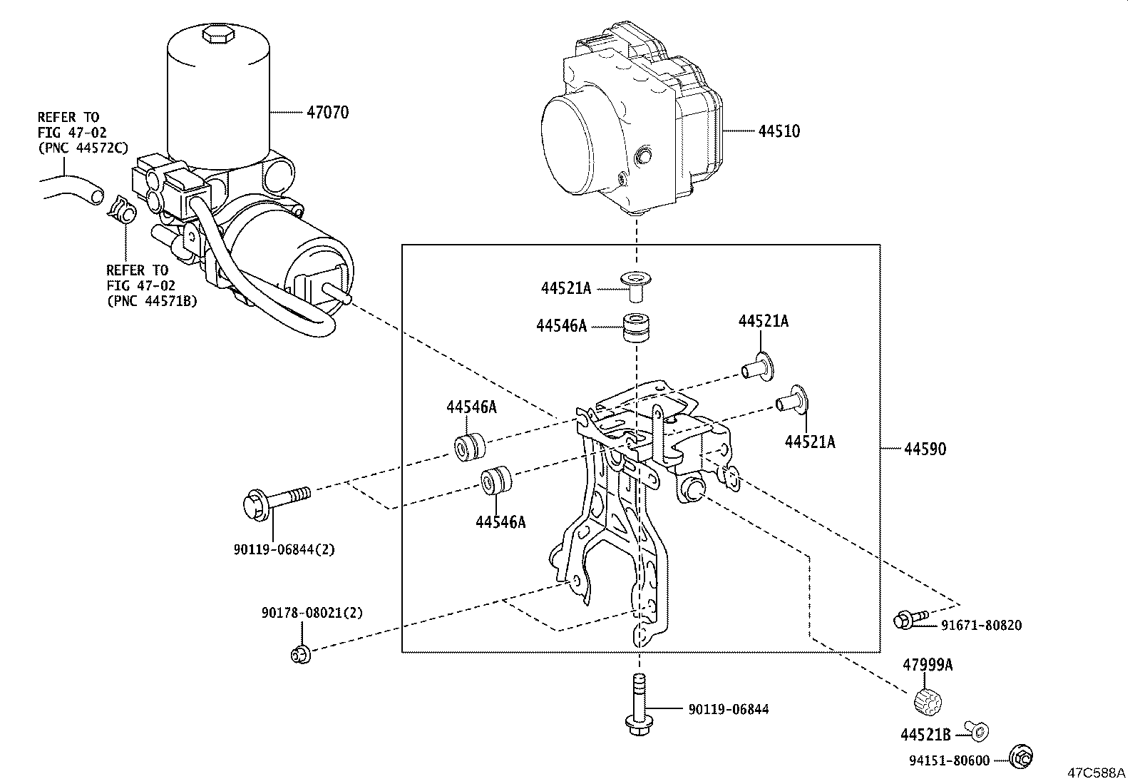 44050-52W80 ACTUATOR ASSY, BRAKE product image