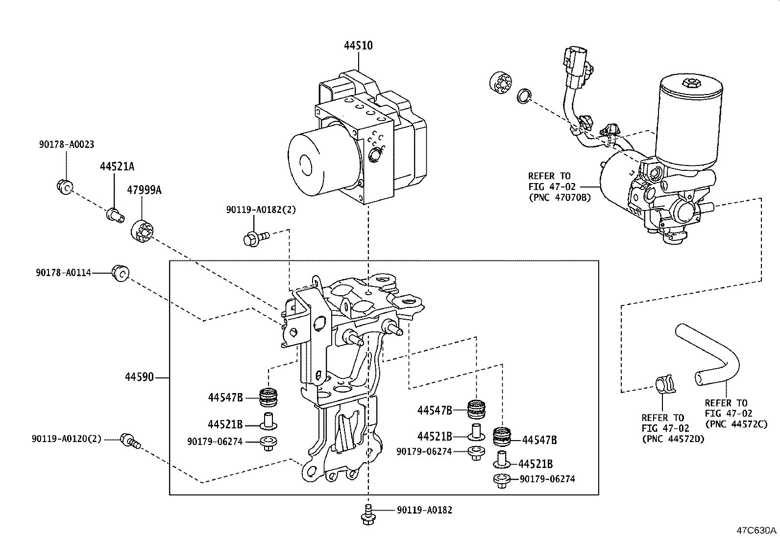 44590-48280 BRACKET ASSY, BRAKE ACTUATOR product image