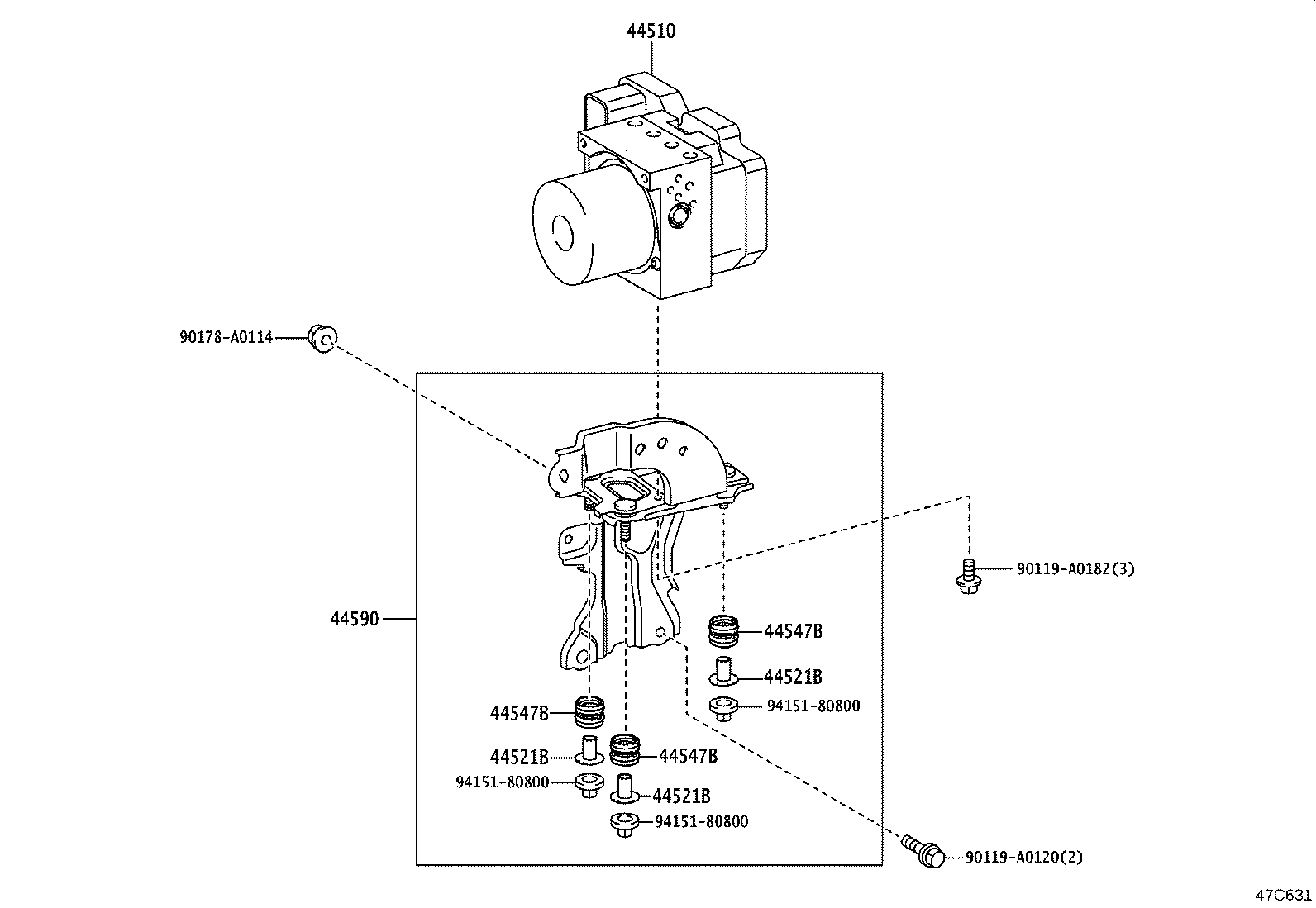 44590-48280 BRACKET ASSY, BRAKE ACTUATOR product image