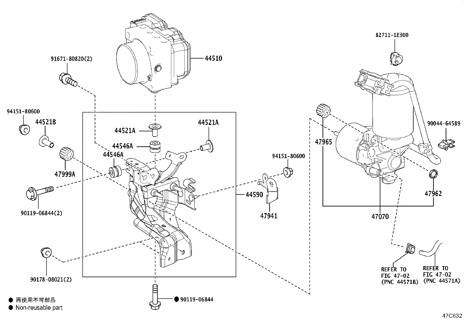 44590-10020 BRACKET ASSY, BRAKE ACTUATOR product image