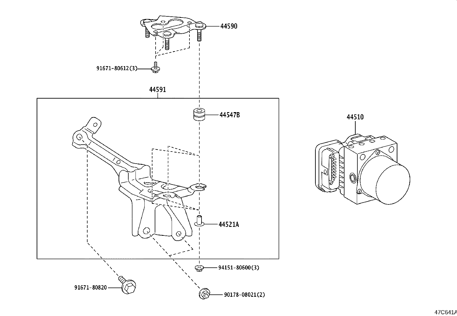 44050-52T70 ACTUATOR ASSY, BRAKE product image