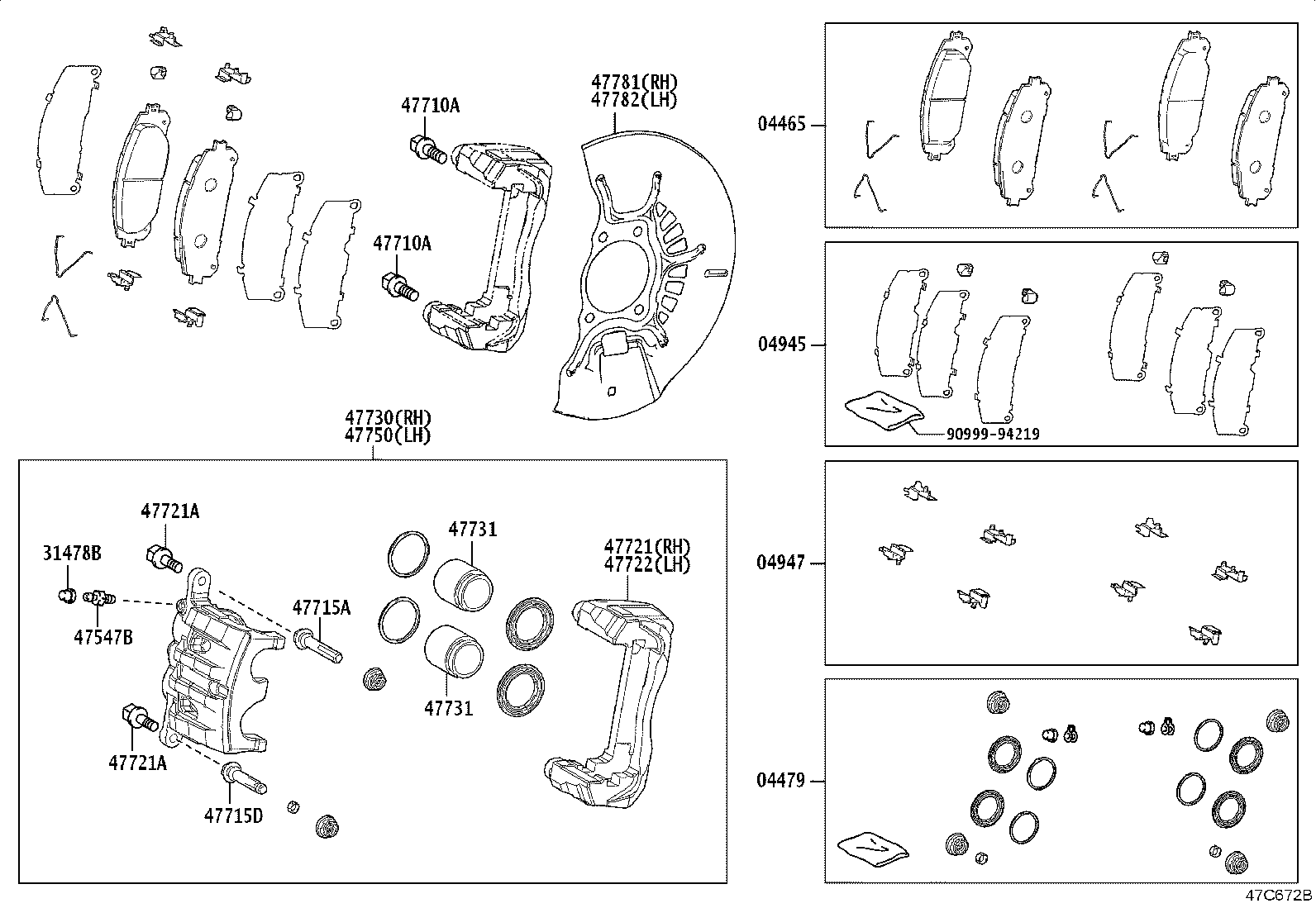 04465-02560 PAD KIT, DISC BRAKE, FRONT product image
