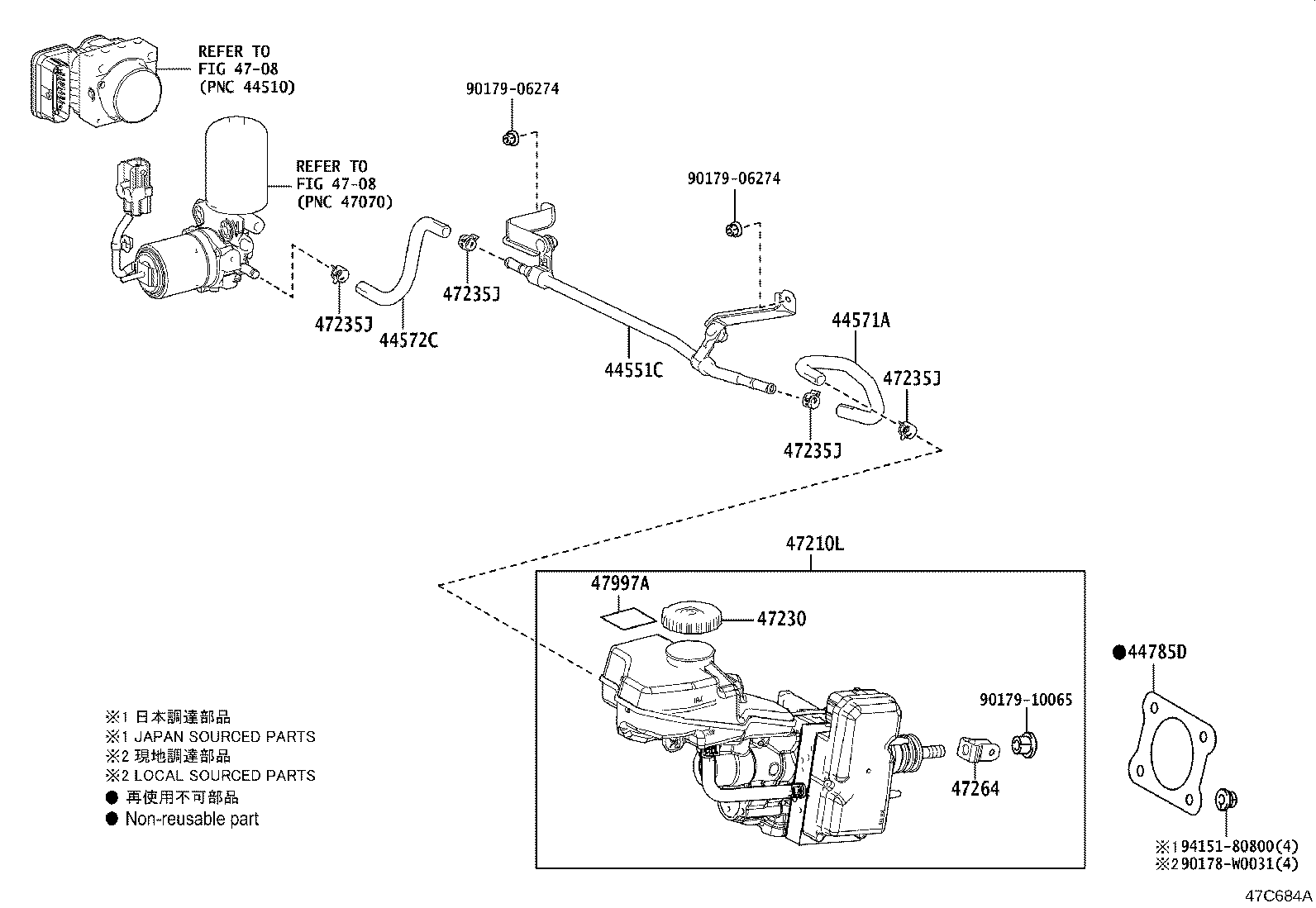 47050-33570 BRAKE BOOSTER ASSY, W/MASTER CYLINDER product image