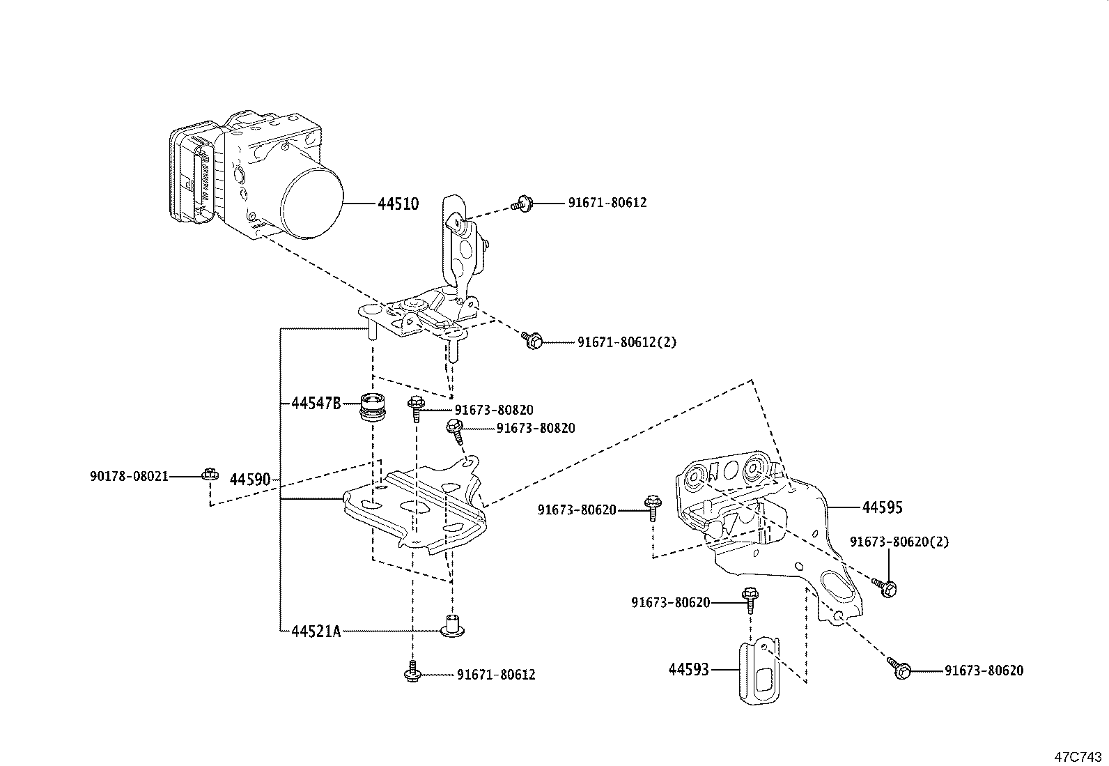 44050-62030 ACTUATOR ASSY, BRAKE product image