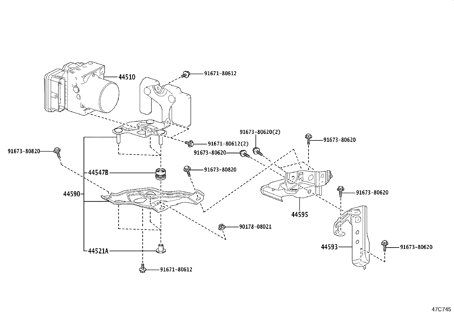44050-62030 ACTUATOR ASSY, BRAKE product image