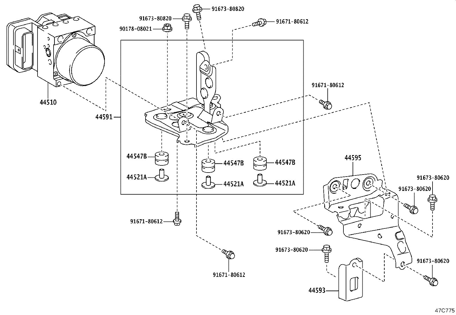 44050-50581 ACTUATOR ASSY, BRAKE product image
