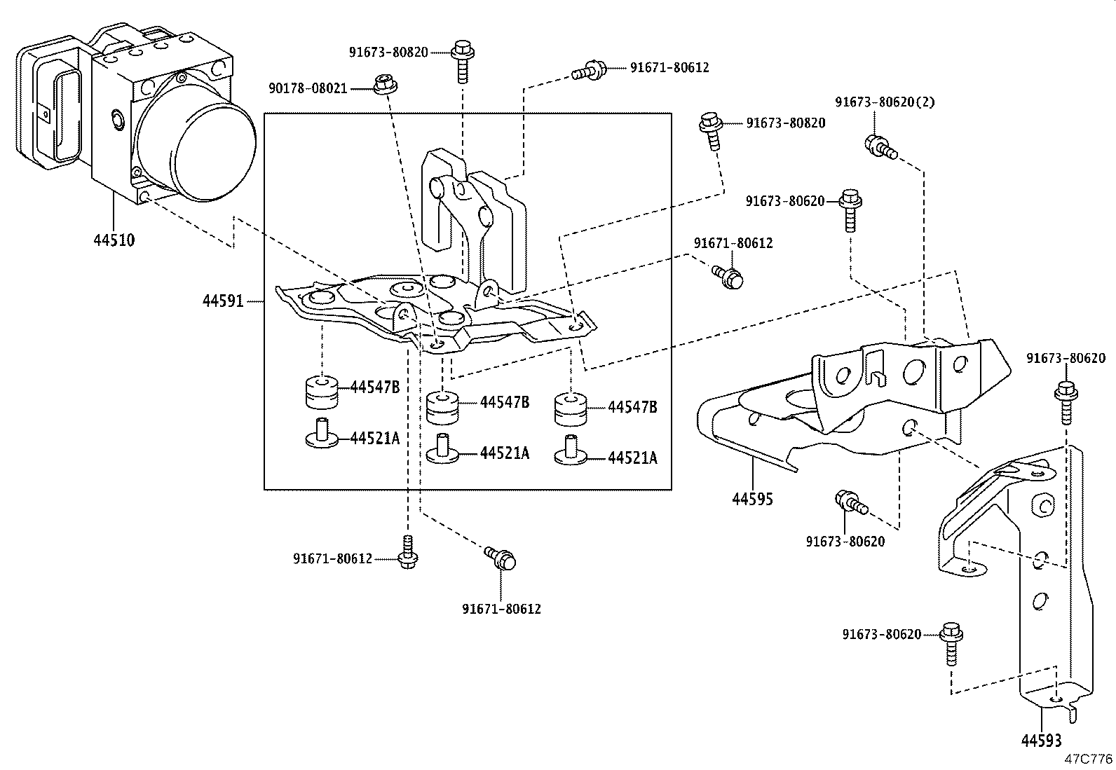 44050-50581 ACTUATOR ASSY, BRAKE product image