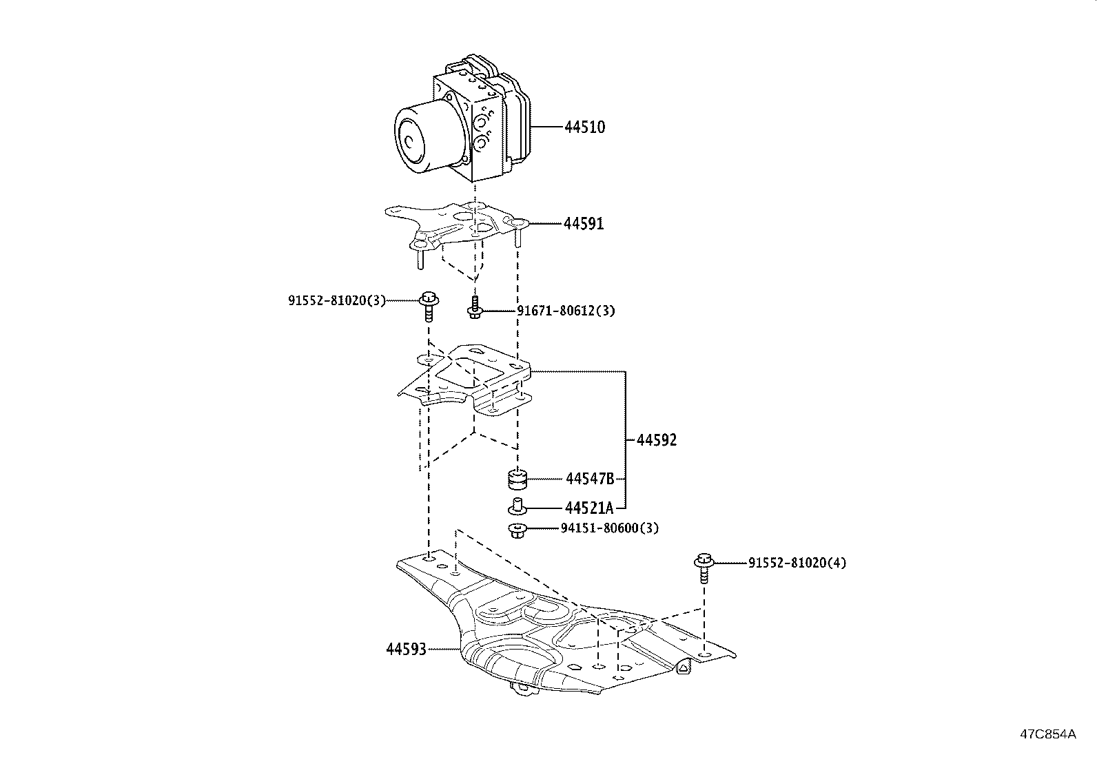 44050-55010 ACTUATOR ASSY, BRAKE product image