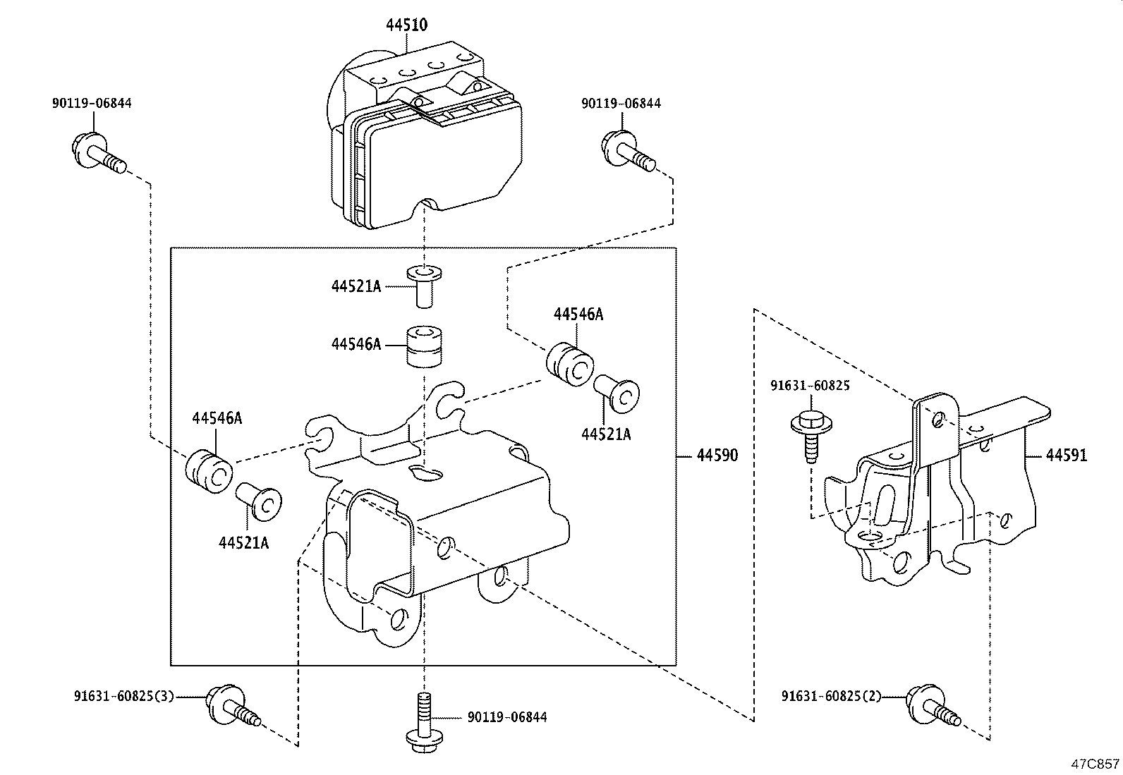 44050-0DE40 ACTUATOR ASSY, BRAKE product image