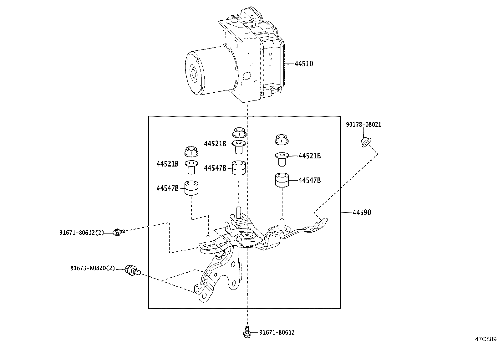 44050-33710 ACTUATOR ASSY, BRAKE product image